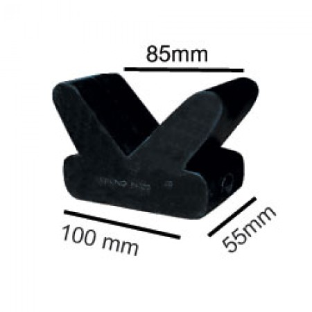 Rubber V-block - Black 100mm