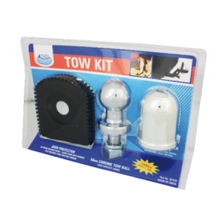 ARK - 50MM CHROME TOW BALL WITH COVER & SHIN PROTECTOR