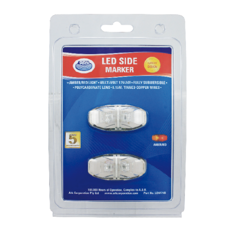 ARK - LED- Amber / Red  Marker Lamp - PAIR 