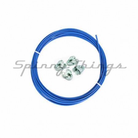 Brake Cable 12m Galvanised & PVC covered - 4mm with clamps