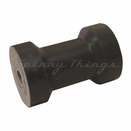 4" Keel Rubber Roller - Black