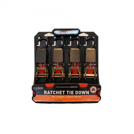 Ratchet Tie Down 4 Pce Set 227kg Ratchet Tie Down 4 Pce Set 227kg