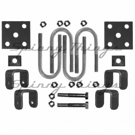 39mm Round - Single Spring U-Bolt & Hanger Kit