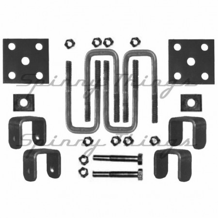 50mm Square - Single Spring U-Bolt & Hanger Kit 50mm Square - Single Spring U-Bolt & Hanger Kit