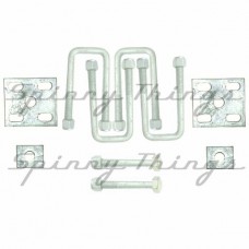 40mm Square -Single Spring U-Bolt Refresher Kit -FULL Galvanised 40mm Square -Single Spring U-Bolt Refresher Kit -FULL Galvanised