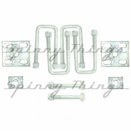 40mm Square -Single Spring U-Bolt Refresher Kit -FULL Galvanised 40mm Square -Single Spring U-Bolt Refresher Kit -FULL Galvanised