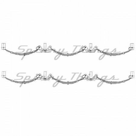 6-Leaf TRI-AXLE Rocker Roller Spring Assembly